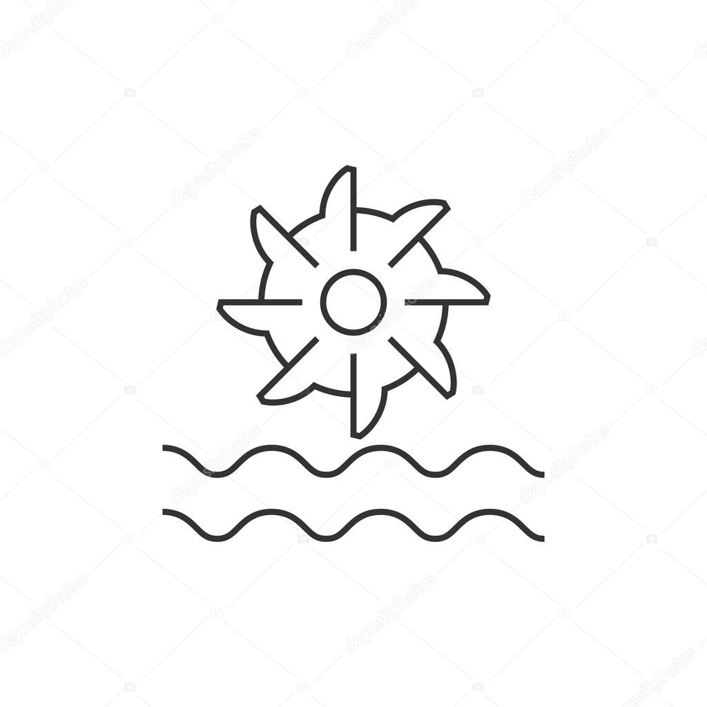 Outline icon - Water turbine