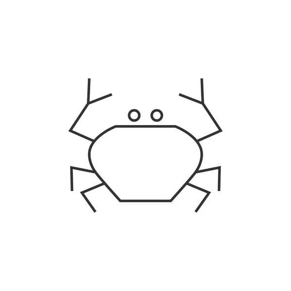 Umrisssymbol - Krabbe — Stockvektor