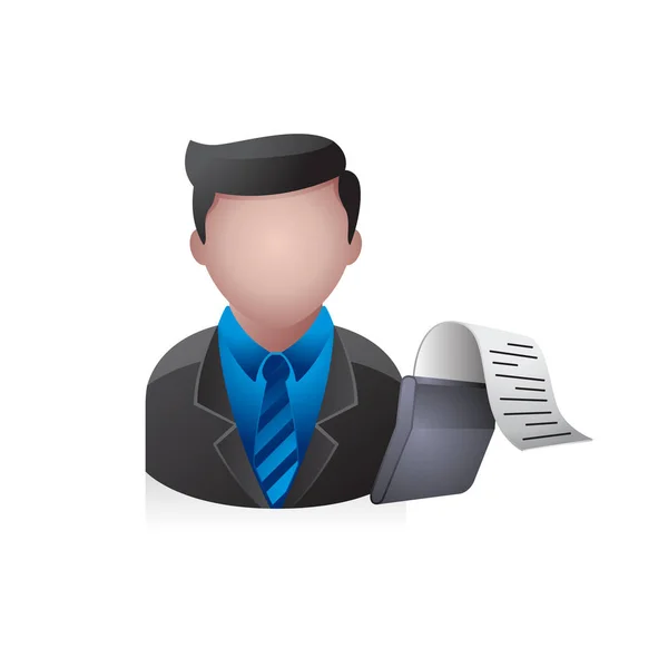 Hombre de negocios avatar icono — Vector de stock