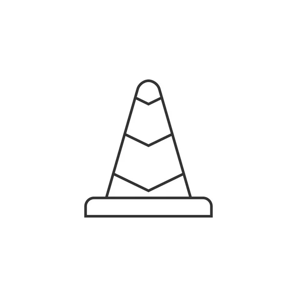 Icono del esquema - Cono de tráfico — Vector de stock