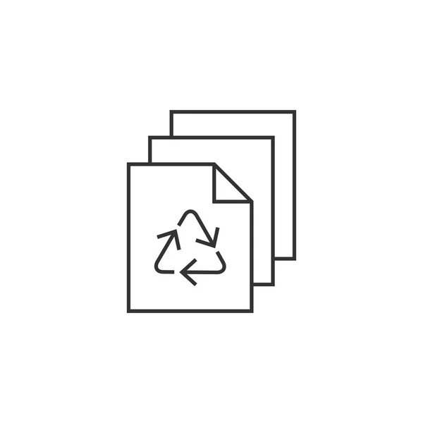 Значок контура - символ Recycle — стоковый вектор
