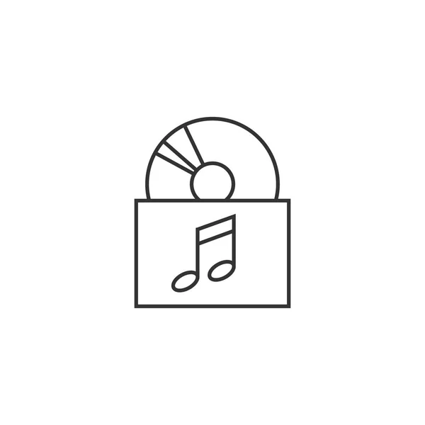 Icono del esquema - Álbum de música — Vector de stock