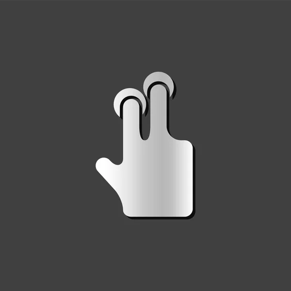 Icône métallique - geste — Image vectorielle