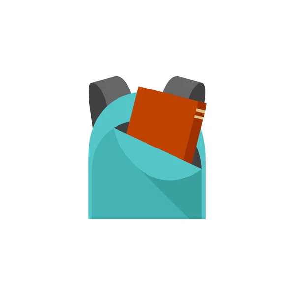 Плоская икона школьной сумки — стоковый вектор
