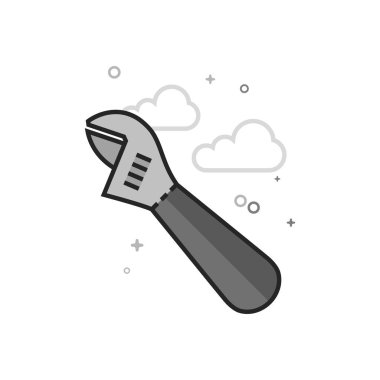 Ayarlanabilir anahtarı simgesini düz Seviyelendirilmiş gri tonlamalı tarzı.