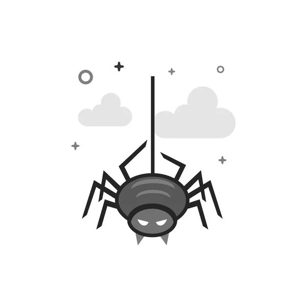 Flat gråskala ikonen - Spider — Stock vektor