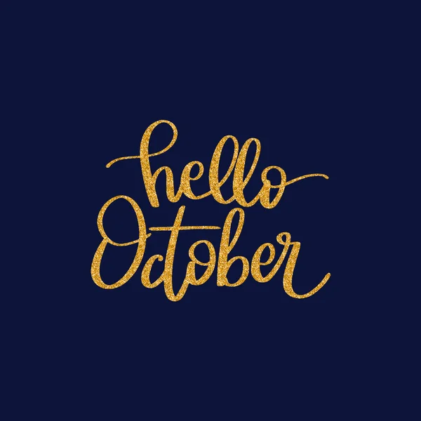 Bokstäver ord - oktober — Stock vektor