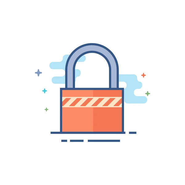 Flat Color Icon - Padlock — Stock Vector