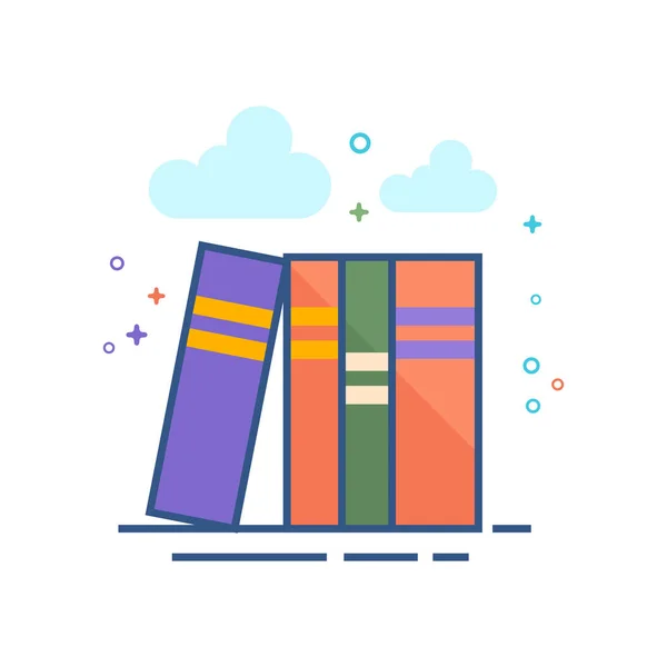 Böcker-ikonen i platt stil — Stock vektor
