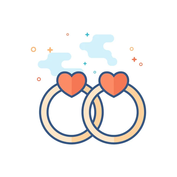 Icono anillos de boda — Vector de stock