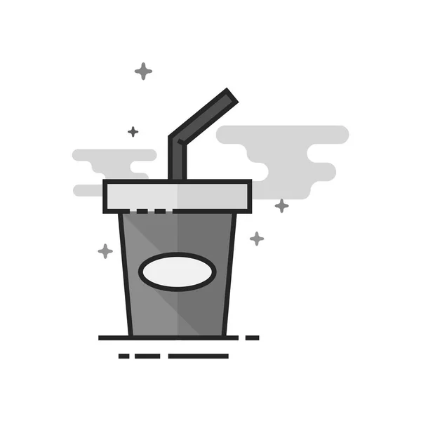 Значок Безалкогольного Напитка Плоском Очерченном Стиле Векторная Иллюстрация — стоковый вектор