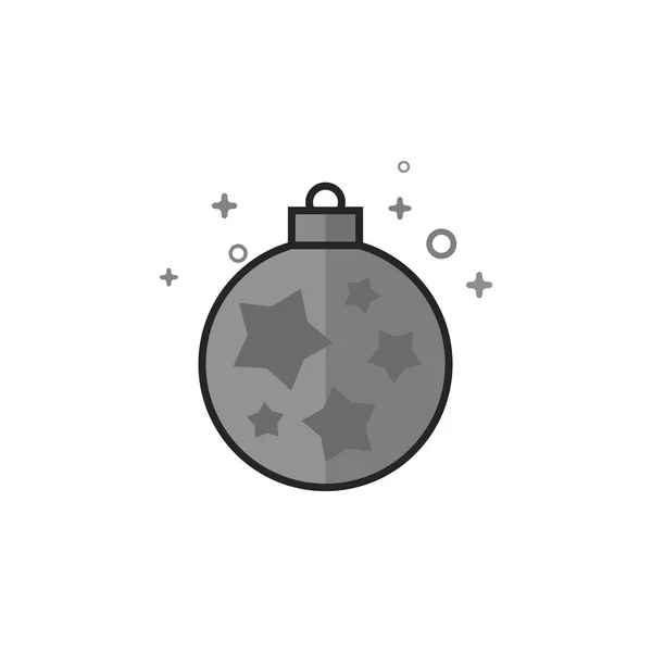 Vlakke grijswaarden Icon - Kerstmis Orb — Stockvector