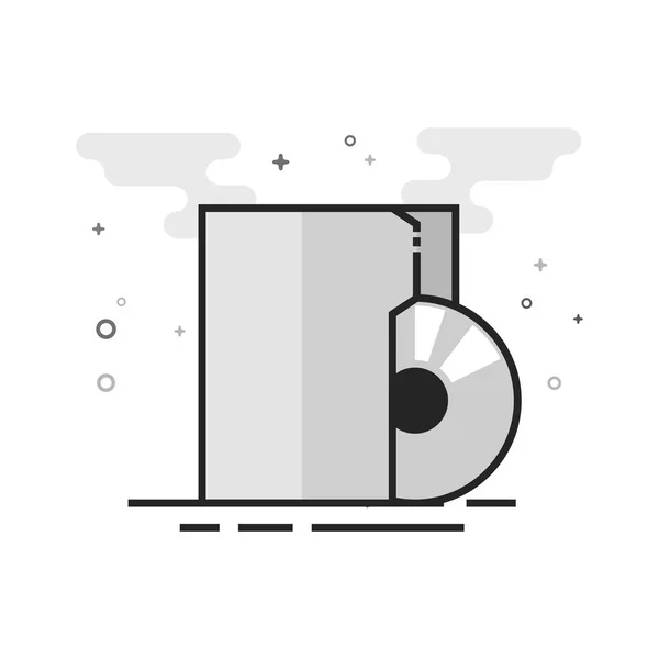 Flat Grayscale Icon - Audio file