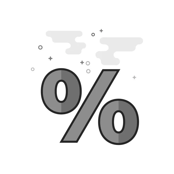 Platte grijswaarden Icon - procentsymbool — Stockvector