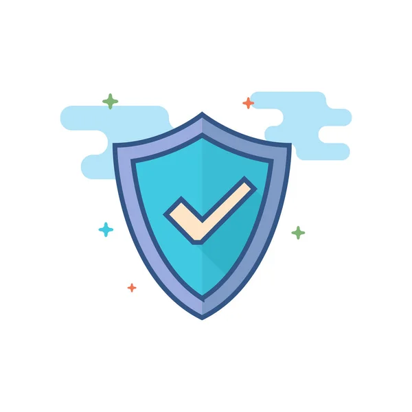 Shield icon with checkmark — Stock Vector