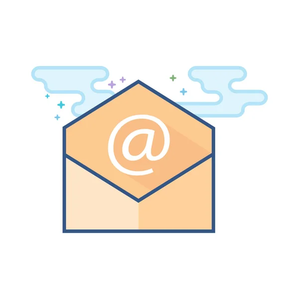 Plochý barevný ikona - Email — Stockový vektor