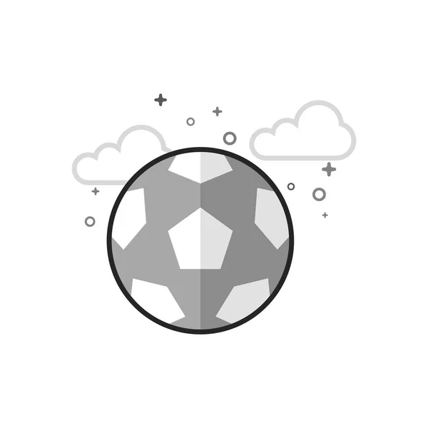 Иконка Футбола Плоском Очерченном Стиле Сером Векторная Иллюстрация — стоковый вектор