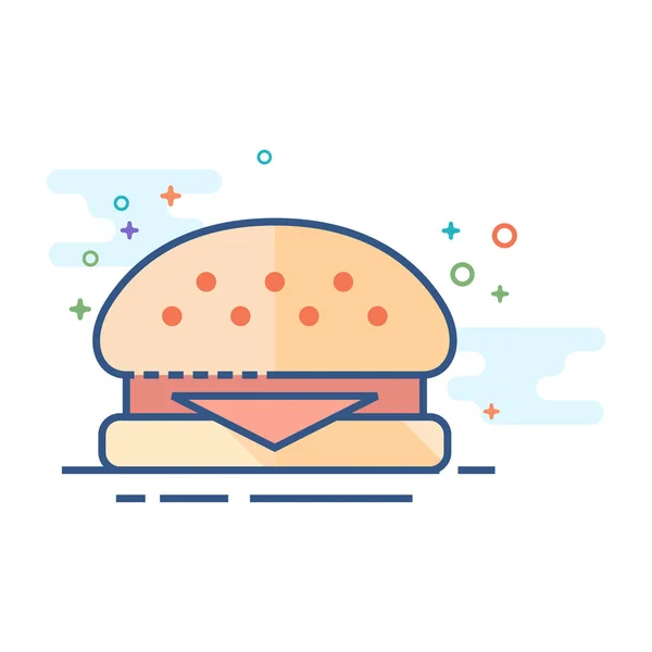 Ícone de cor plana - Burger — Vetor de Stock