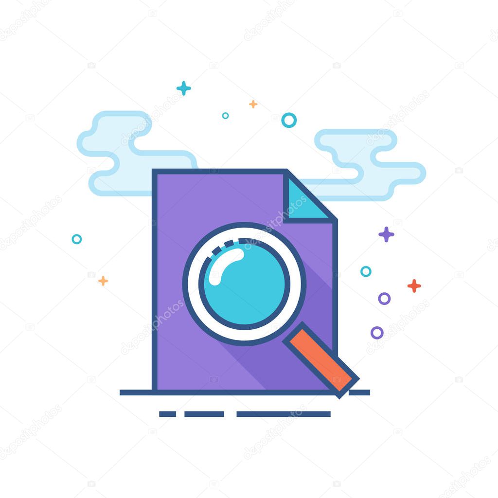 Magnifier icon in flat style