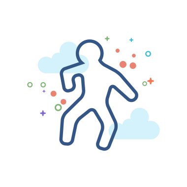 Suç kurban simgesi Seviyelendirilmiş düz renk tarzı. Vektör çizim.