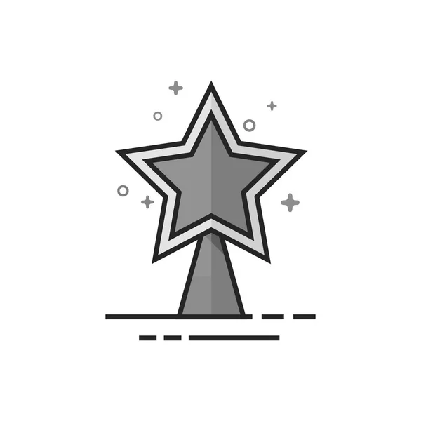 Icono Estrella Navidad Estilo Plano Esbozado Escala Grises Ilustración Vectorial — Vector de stock