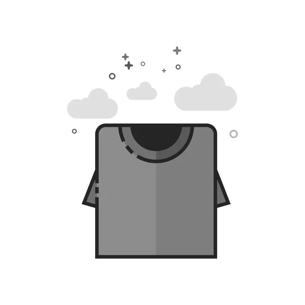 Koszulka Długi Rękaw Ikona Stylu Płaski Kontur Skali Szarości Ilustracja — Wektor stockowy