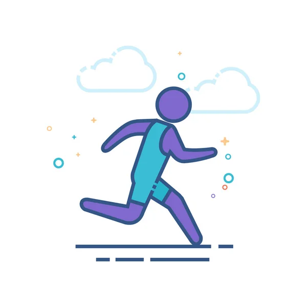 Running athlete icon — Stock Vector