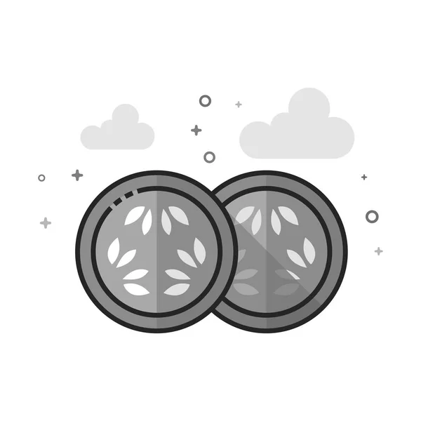 Icono de escala de grises plana - Pepino — Vector de stock