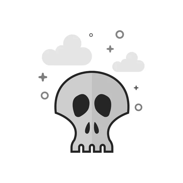 Skeleton Icon Flat Outlined Grayscale Style Vector Illustration — Stock Vector