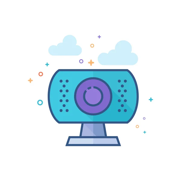 Icône couleur plate - Webcam — Image vectorielle