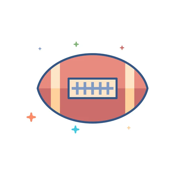 Icône Football Dans Style Couleur Plate Esquissée Illustration Vectorielle — Image vectorielle