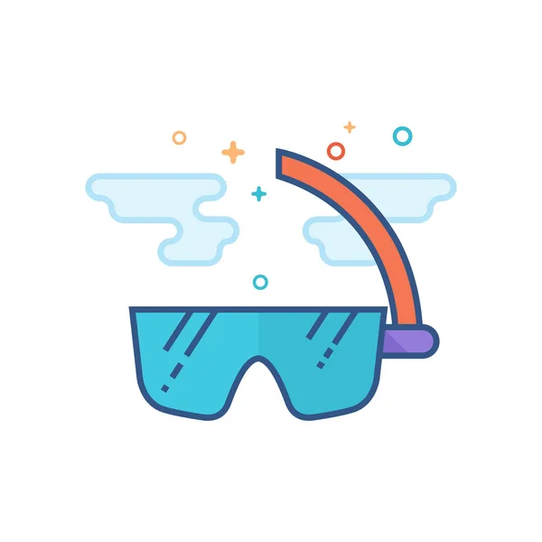 Máscara de snorkel icono — Vector de stock