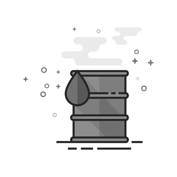 Icono de escala de grises plana - barril de petróleo — Vector de stock