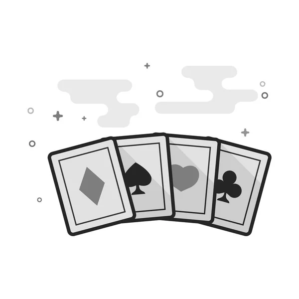 Icono Cartas Estilo Plano Esbozado Escala Grises Ilustración Vectorial — Vector de stock