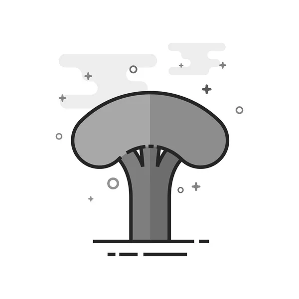 Icona in scala di grigi piatta - Broccoli — Vettoriale Stock