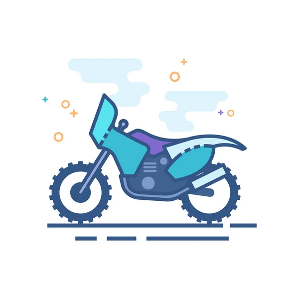 Motocross icon in flat style — Stock Vector