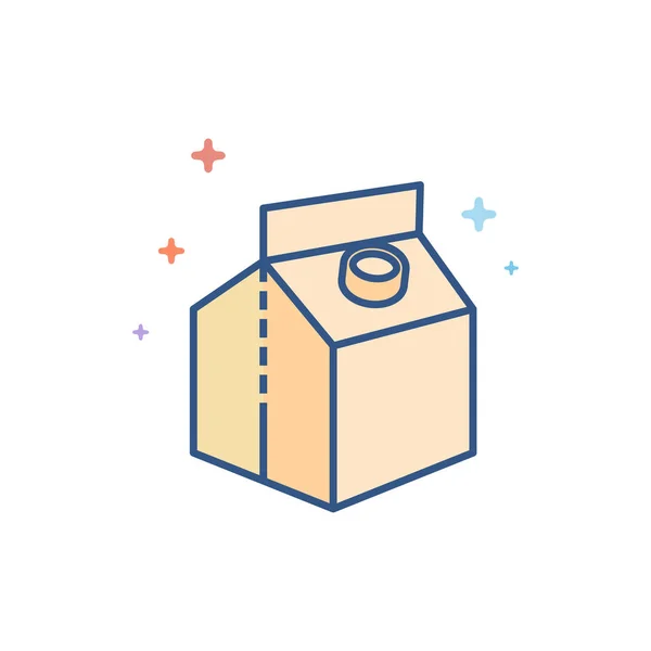 Flat Color Icon - Milk packaging