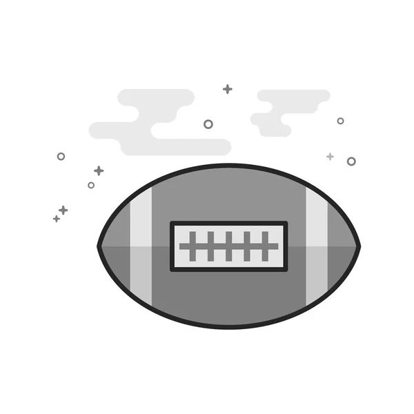 Football Icon Flat Outlined Grayscale Style Vector Illustration — Stock Vector