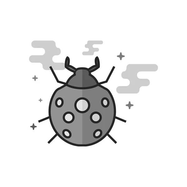 Flaches Graustufensymbol - Bug — Stockvektor
