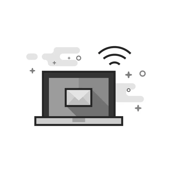 Vlakke grijswaarden Icon - Laptops — Stockvector