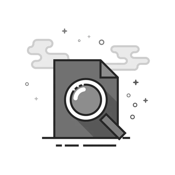 Magnifier Icon Flat Outlined Grayscale Style Vector Illustration — Stock Vector