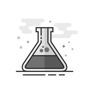 Ölçek simgesi düz Seviyelendirilmiş gri tonlamalı tarzı. Vektör çizim.