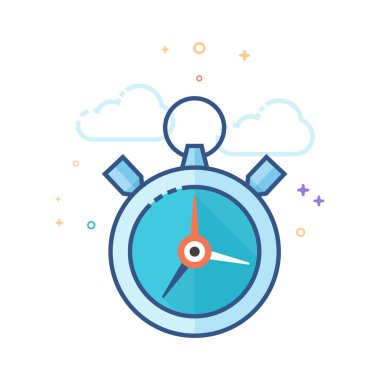 Düz stil kronometre simgesi