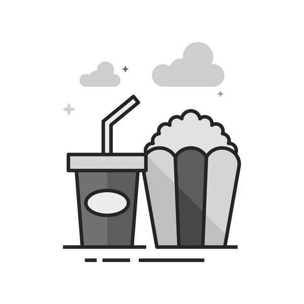 Іконка Безалкогольного Напою Пласкій Викладеному Сіро Коричневому Стилі Векторні Ілюстрації — стоковий вектор
