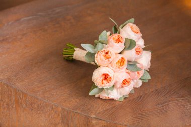 Pembe gül buketi dekorasyon düğün