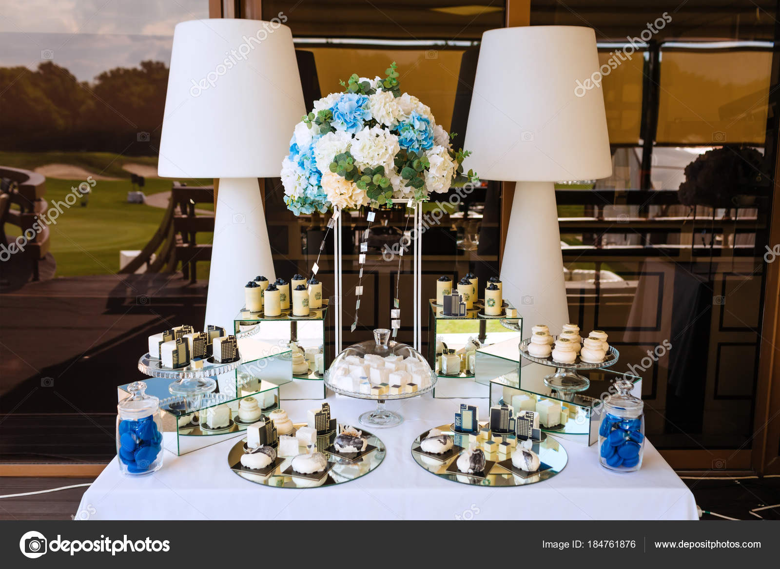 Wedding Decoration Delicious Sweets On Candy Buffet Sweet
