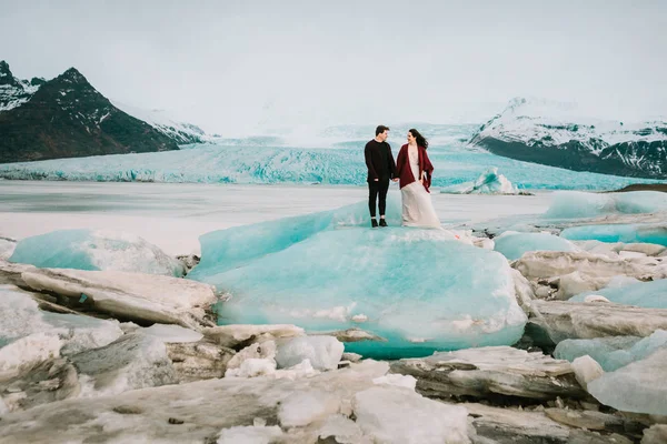 Glacier Lagoon. Mariage en Islande. Oeuvres — Photo