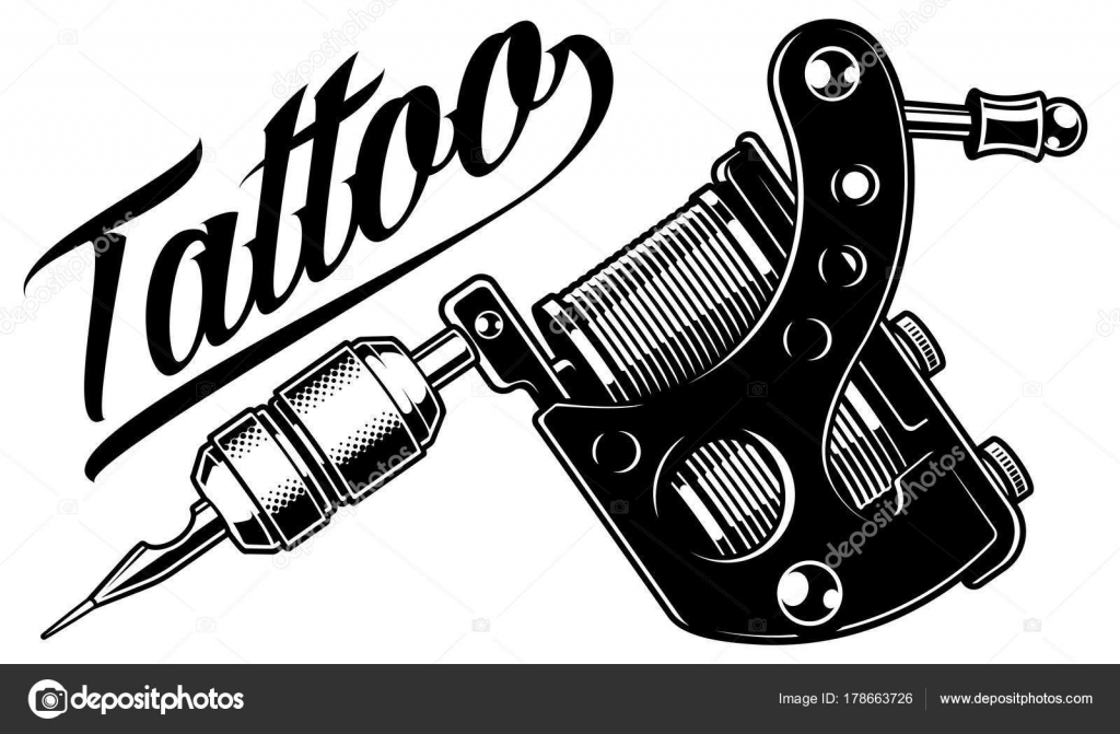 tattoo machine monochrome stock vector 169 kasyanov tattoo machine monochrome stock vector 169 kasyanov