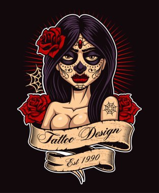 Tattoo girl (color version)