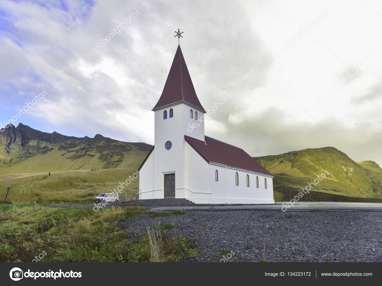 Lutheran church in Vik. Iceland. Stock Photo by ©udompeter 134223172